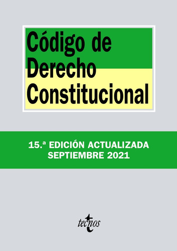 Código De Derecho Constitucional - Editorial Tecnos - *