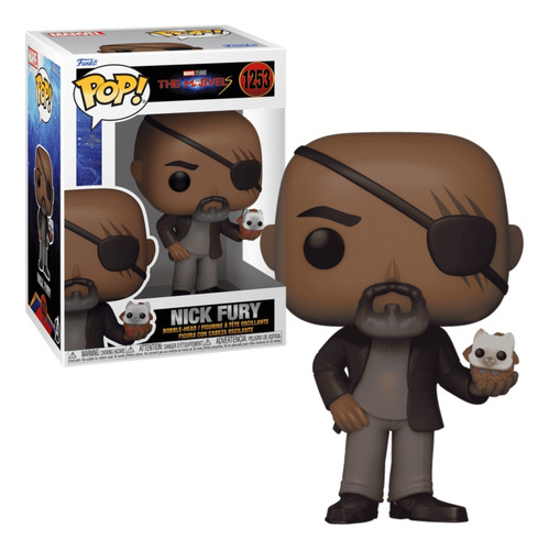 Funko Pop Marvel 1253 The Marvels - Nick Fury Con Flerkitten (Usado)