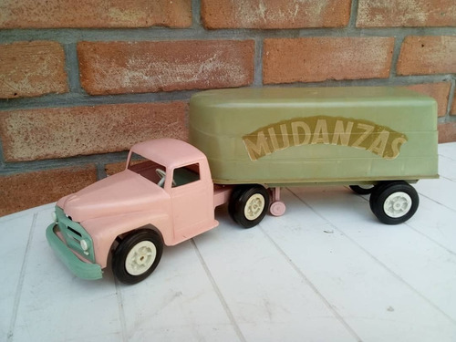 Antiguo Camión De Mudanza En Plástico Duro Años 50 Aprox.