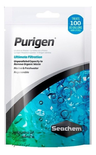 Seachem Purigen Sachet 100ml Embalagem Original.