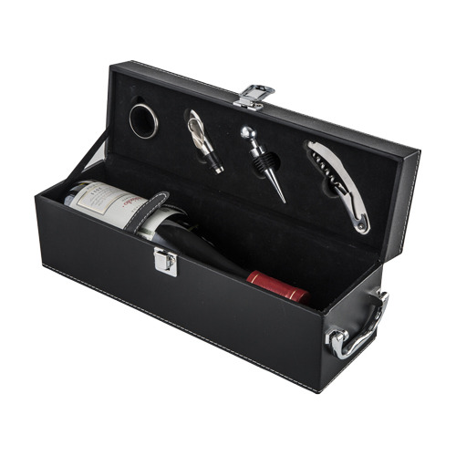 10 Set Caja Porta Botella Vino Bar Con Utensilios Y Asa