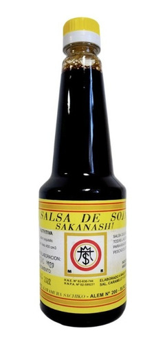 Salsa De Soja Sakanashi 450 Ml Para Sushi Cocina Japonesa