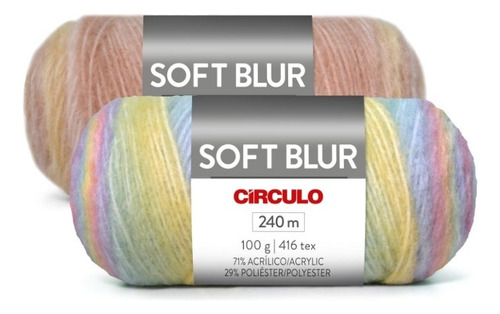 Lã Soft Blur Circulo 100 Gr Cor 9190
