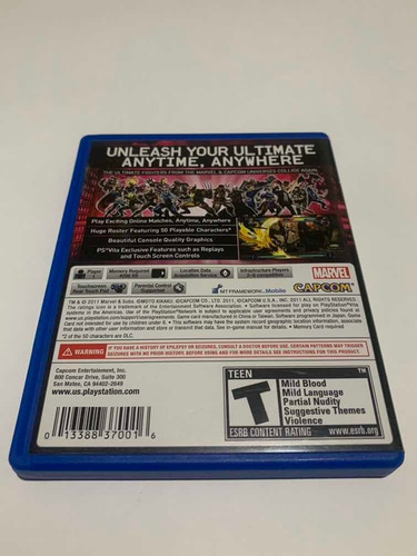 Ultimate Marvel Vs Capcom 3 Ps Vita Jogo Original Game Top