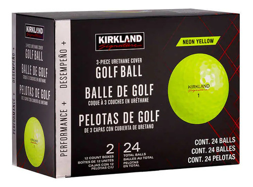 Kirkland Signature Pelotas De Golf Amarrilla 24 Piezas Color Amarillo