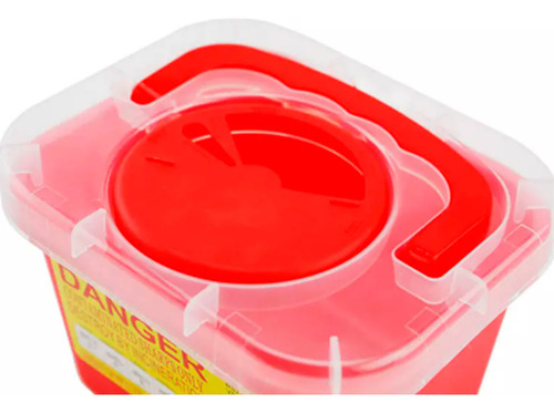 Recolector Punzocortante Contenedor De Residuos 3 Litros Rojo