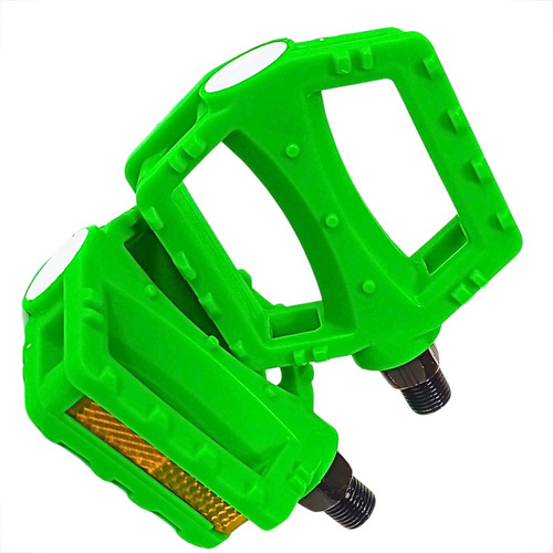 Par Pedal Infantil 1/2 Plataforma Nylon Com Esfera Colorido Cor Verde