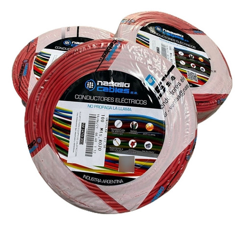 Pack X3 Cable Unipolar 2,5 Normalizado Iram Cat 5 Ignifugo