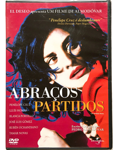 Dvd Abraços Partidos - Pedro Almodovar - Original Lacrado