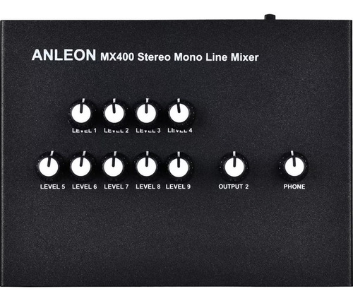 Anleon Mx400 Mixer De 4 Canales Mono + 5 Estéreo