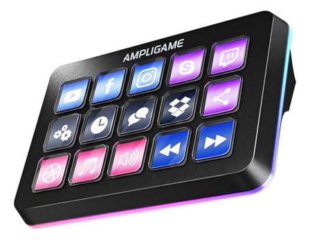Fifine Ampligame Stream Controller Con 15 Teclas Macro