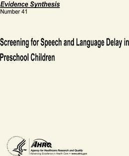 Libro Screening For Speech And Language Delay In Preschoo...