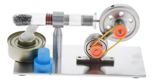 Mini Motor De Aire Caliente Stirling Modelo Con Led - Extern