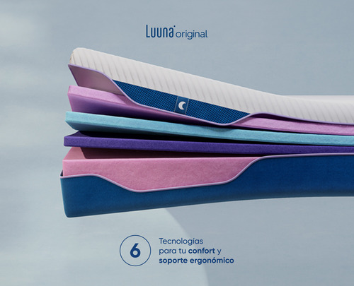 Colchón King Size Luuna Original Firme En Caja, Memory Foam