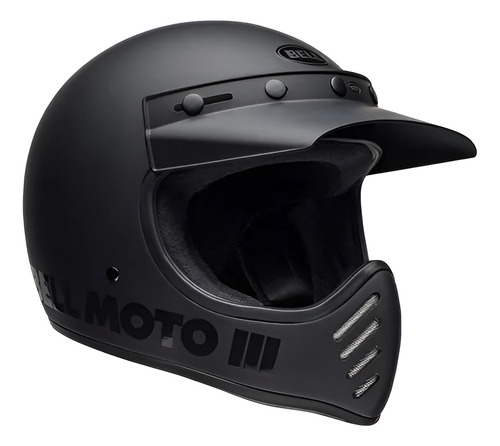 Casco Bell Moto 3 Classic Retro Visera Moto Original Negro Vintage L