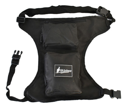 Pochete Cartucheira Para Perna Motoboy Camping Preto Br Bike