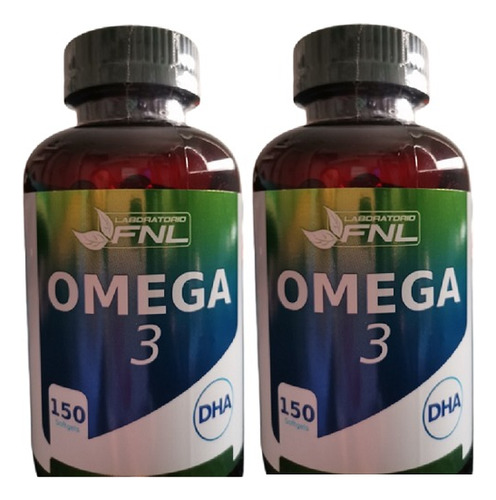 Pack 2 Omega 3  150 Caps C/u  1000mg Aceite Pescado + Envio 