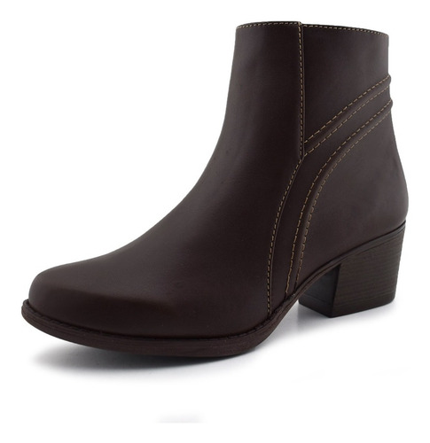 Botin Vaquero De Piel Giusto Para Mujer Comodo Mod. 13721