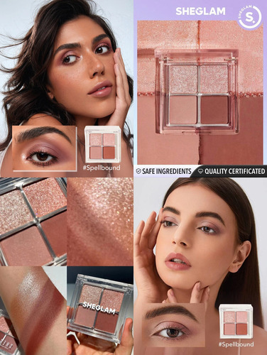 Paleta de sombras de ojos Sheglam de 4 colores Cosmic Crystal | Charm School Shadow Color