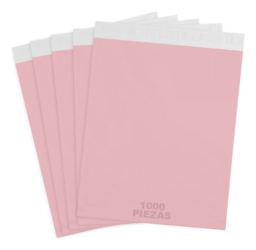 1000 Bolsas Sobres Premium S Ecommerce Paquetería 31x25 Color Rosa