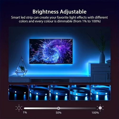 Faixa De Led Rgb De 5m 5v 3535 16leds/m Bluetooth + Ir Remot