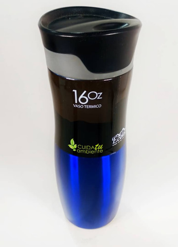 Vaso Térmico Pingüino Real 16 Oz Azul Ecology