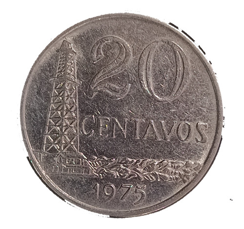 Brasil 20 Centavos 1975 Exc Km 279.1a Numeros Finos