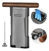 Comprar Encendedor Catalitico Elegante 3 Llama + Accesorios Habanos