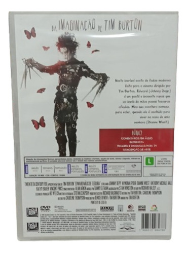 Dvd Edward Mãos De Tesoura / Johnny Depp - Tim Burton