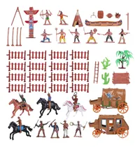 Comprar 43 Pçs\u002Fconjunto Bonecos De Plástico Indianos Bonecos De