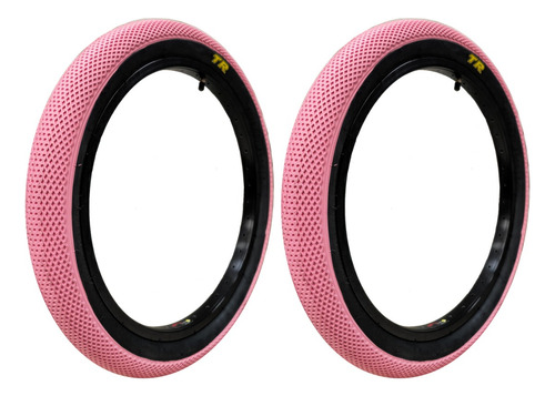 Par 2 Llantas Rosadas Bicicleta Bmx Tr 20 X 2.40 Gripper