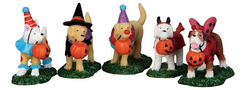 Lemax 53201 Spooky Town Perros De Halloween, 5 Piezas