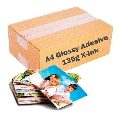 100 Papel Fotográfico Adesivo 135g A4 À Prova D´água X-ink