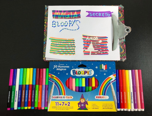 Imagen 5 de 10 de Plumones Mágicos Bloopys * Cambian De Color Y Se Borran *