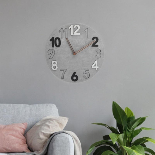 Reloj De Pared Reloj De Pared Decorativo De 12 Pulgadas Gris
