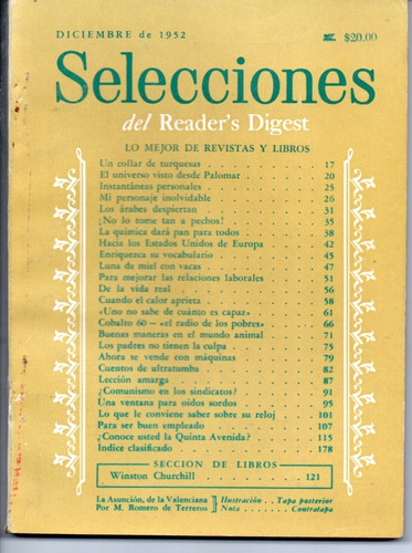 Selecciones Del Reader´s Digest Nº145 Diciembre 1952