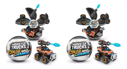 Monster Trucks Cambio De Color Pack 2 Esferas Sorpresa 2023