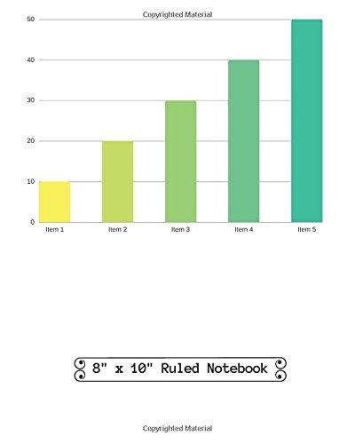 8 X 10 Ruled Notebook Graph Pattern Cover For Notes And Jour