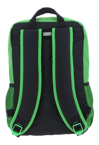 Imagen 4 de 4 de Mochila Grande Escolar Creeper Minecraft Oficial Chenson