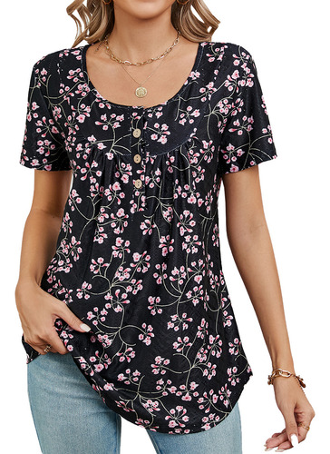 Camiseta Estampada Holgada De Moda De Verano Para Mujer