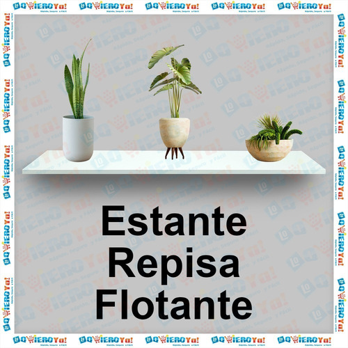 Imagen 5 de 7 de Estante Repisa Flotante Invisible Blanco 90x20cm Completo