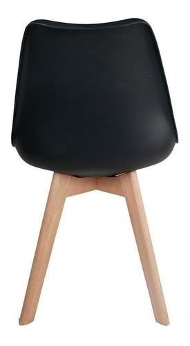 Imagem 4 de 4 de Cadeira de jantar Empório Tiffany Saarinen base wood, estrutura de cor preto, 1 unidade