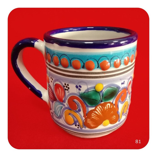 Imagen 8 de 8 de Taza Tarro De Talavera Poblana Grande 450ml Color Mod Var Tz
