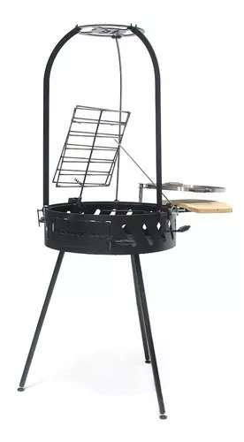 Parrilla Portatil Asador Fogonero Tagwood Bbq 60cm + Acc Color Negro