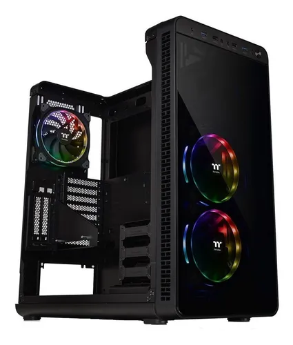 Gabinete Gamer Thermaltake View 37 Tg Argb Black Mid Tower