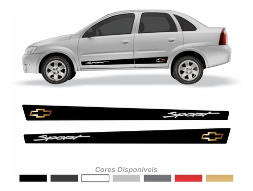 Faixa Lateral Corsa Sport Chevrolet Adesivo Par Imp95
