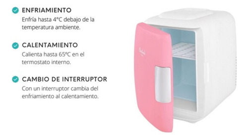 Mini Refrigerador Portatil Y Calentador Classic Rosa Chicle
