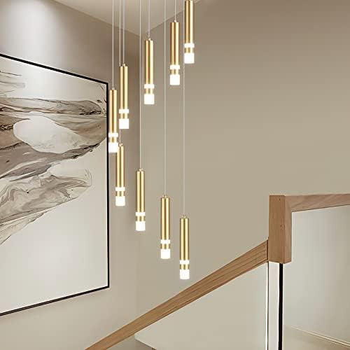 Liangmh Accesorio Colgante Moderno Led Regulable 54w Escaler