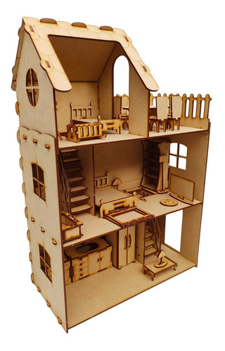 Imagen 4 de 7 de Casita De Muñecas Lol Con 32 Muebles