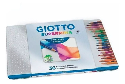 Lata Lapices De Colores Giotto Supermina X 36
